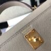 Replica Hermes Kelly Bag Hermes 19CM Epsom Shoulder Mini Bag Gray 20468