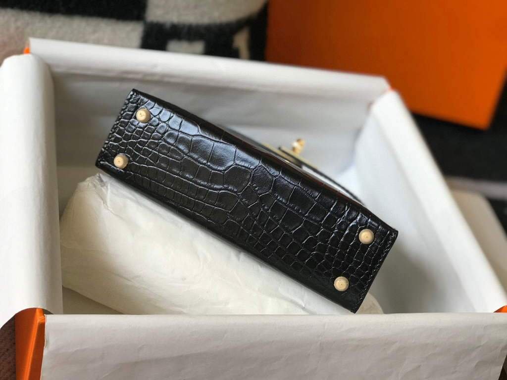 Replica Hermes Kelly Bag Designer Hermes 19CM Shoulder Mini Bag Black 20450