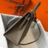 Mirror Top Hermes Sellier Kelly 28cm of Epsom Leather Bag 20337 Dark Gray