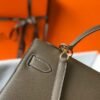 Mirror Top Hermes Sellier Kelly 28cm of Epsom Leather Bag 20337 Dark Gray