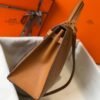Mirror Top Hermes Sellier Kelly 28cm of Epsom Leather Bag 20335 Tan