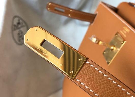 Mirror Top Hermes Sellier Kelly 28cm of Epsom Leather Bag 20335 Tan