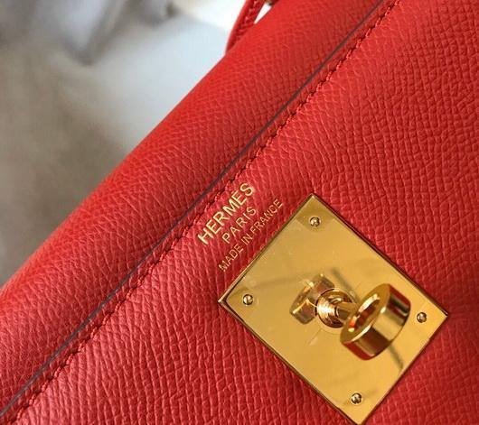 Hermes Sellier Kelly 28cm of Epsom Leather Bag 20332 Red