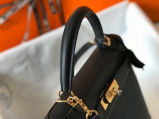 Hermes Sellier Kelly 28cm of Epsom Leather Bag 20330 Black