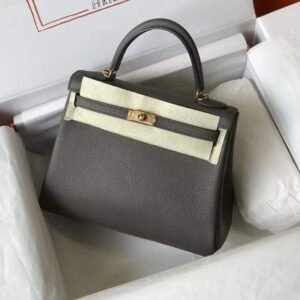 Hermes Birkin Designer Tote Bag Togo Leather 28347 Apricot