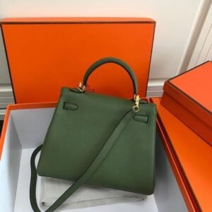Hermes Kelly Bag Hermes 19CM Epsom Shoulder Mini Bag Gray 20468