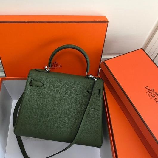 Hermes Kelly Danse 20311 Designer Tote Shoulder Strap Bag Green