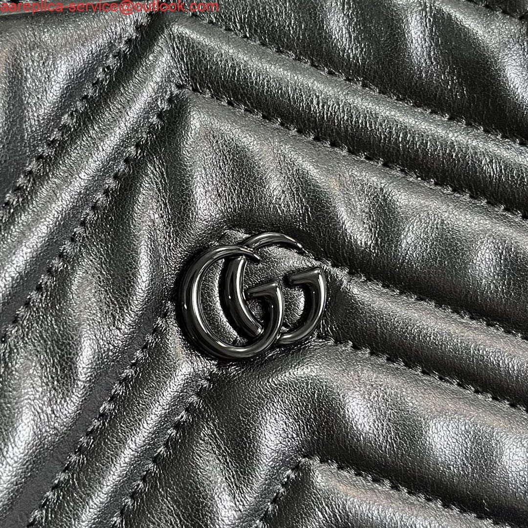 Gucci 739684 GG Marmont Large Tote Bag Black