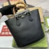 Gucci 750394 Gucci Diana Medium Tote Bag Black leather