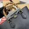 Gucci 750394 Gucci Diana Medium Tote Bag Black leather