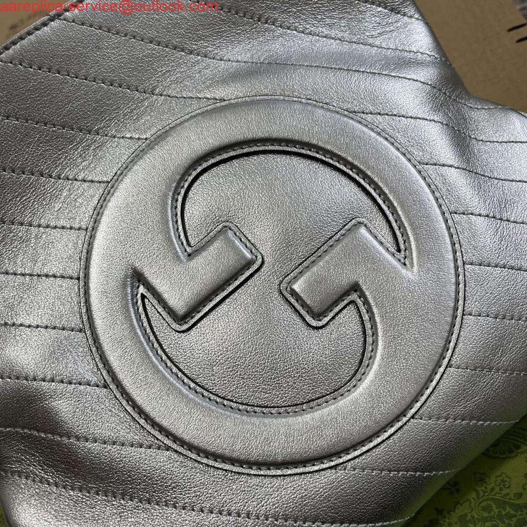Gucci 751518 Gucci Blondie Small Tote Bag Silver
