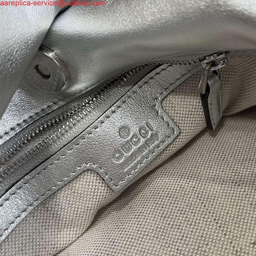Gucci 751518 Gucci Blondie Small Tote Bag Silver