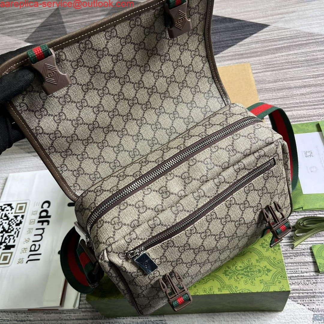 Gucci 760123 GG Messenger Bag Bronw