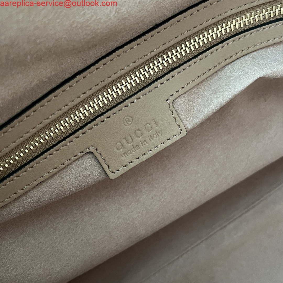 Gucci 746210 Gucci Deco medium tote bag in Apricot leather
