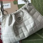 Gucci 746210 Gucci Deco medium tote bag in White Leather