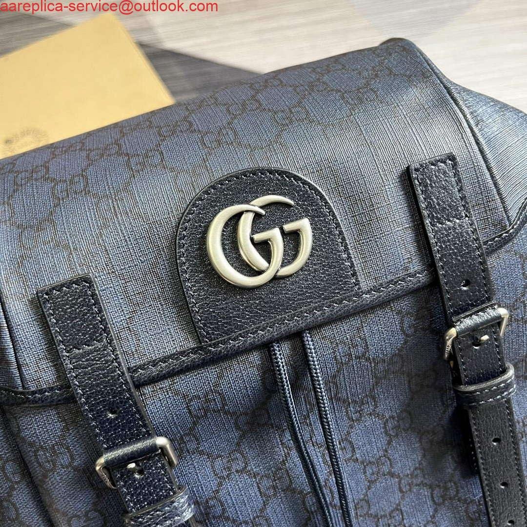 Replica Gucci 598140 Ophidia GG Medium Backpack Blue and black