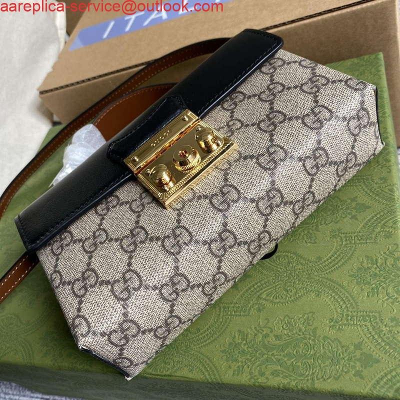 Replica Gucci 652683 Padlock Mini Bag Black and brown