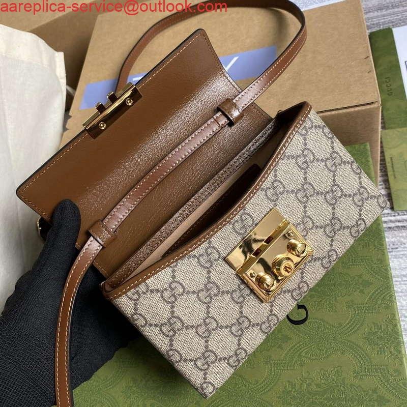 Replica Gucci 652683 Padlock Mini Bag Black and brown