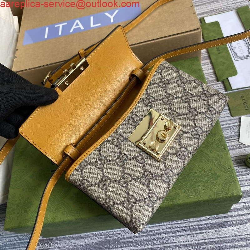 Gucci 652683 Padlock Mini Bag Ivory and burnt orange