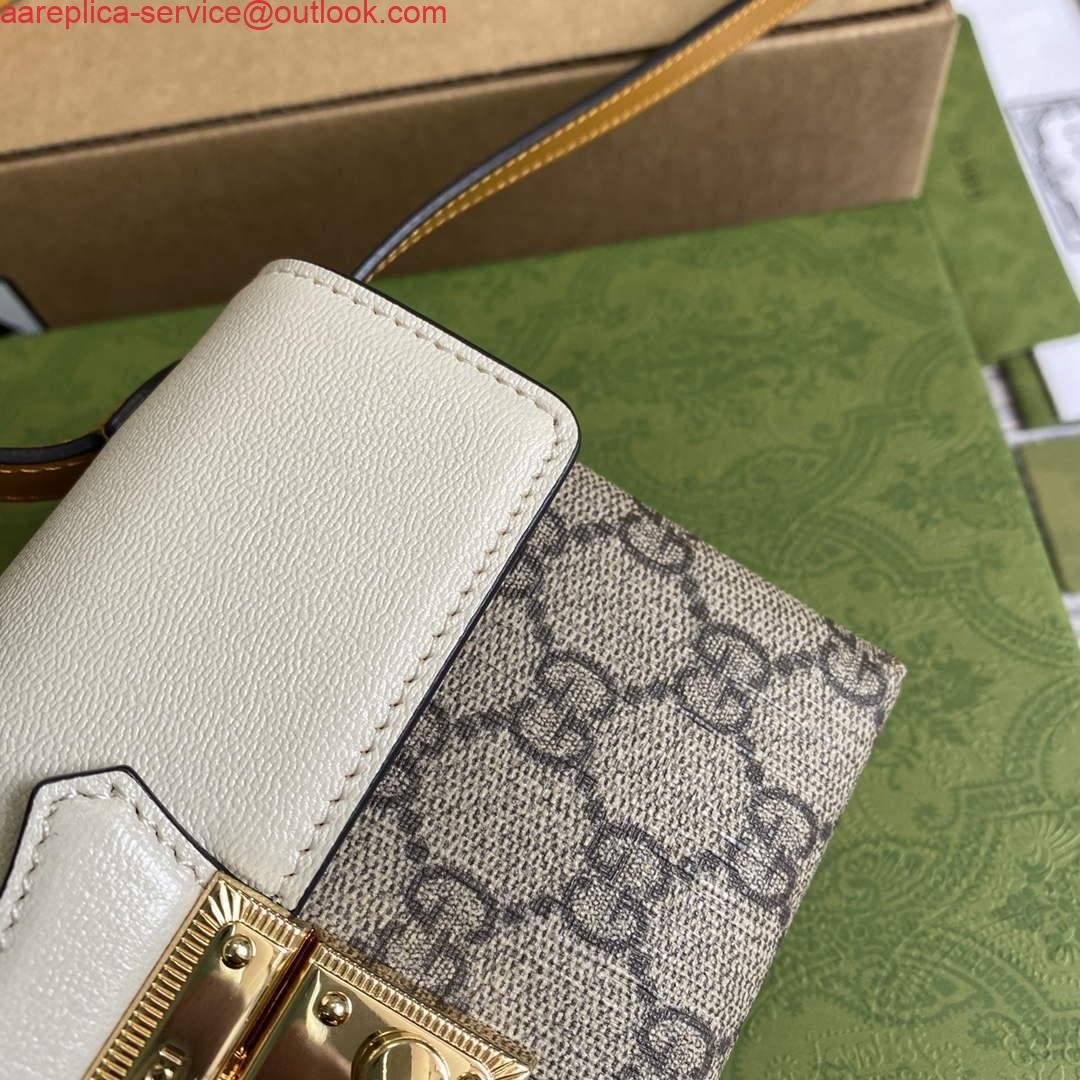 Gucci 652683 Padlock Mini Bag Ivory and burnt orange