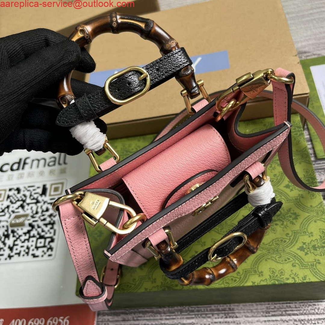 Gucci 739079 Diana Mini Tote Bag Pink leather