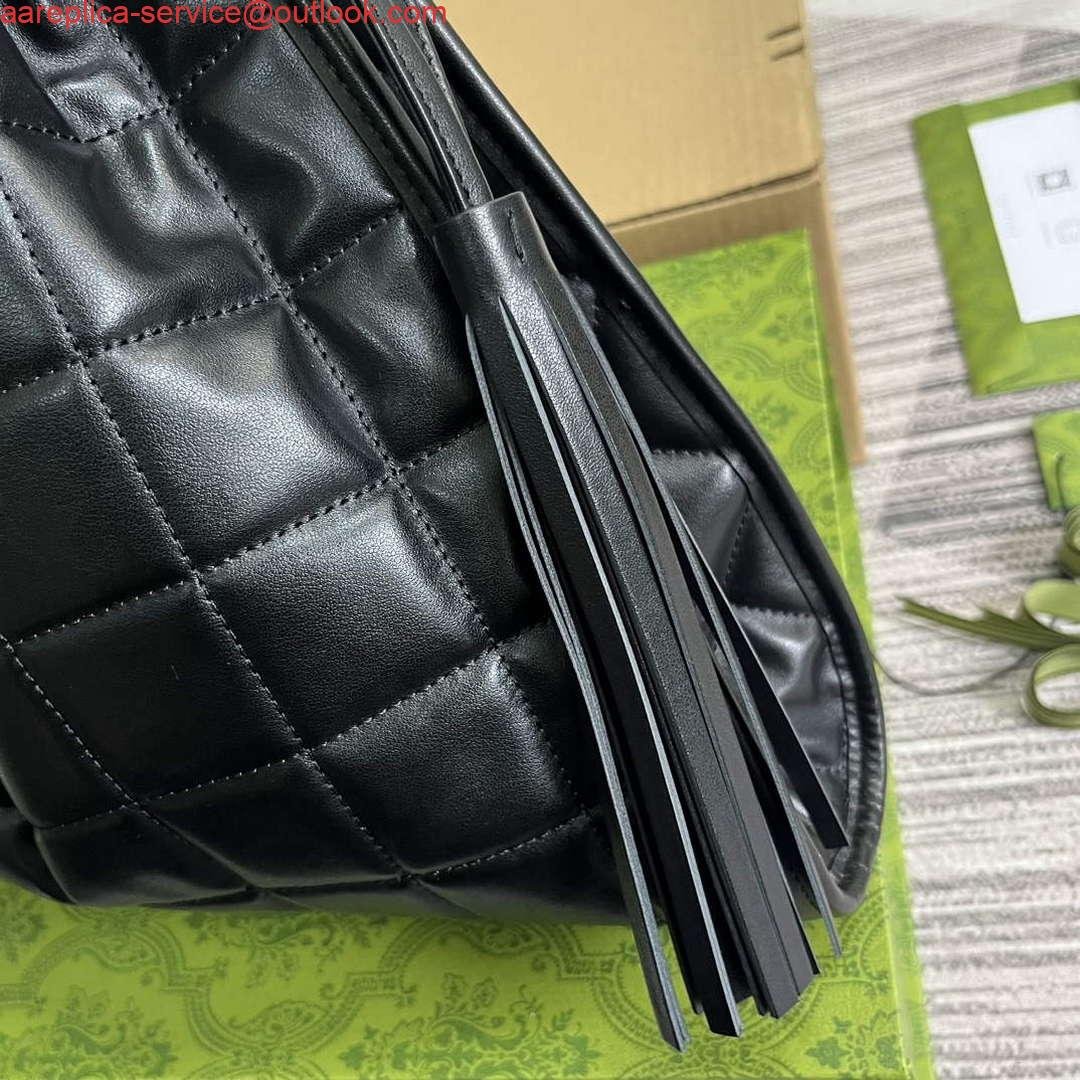 Gucci 746210 Gucci Deco Medium Tote Bag Black