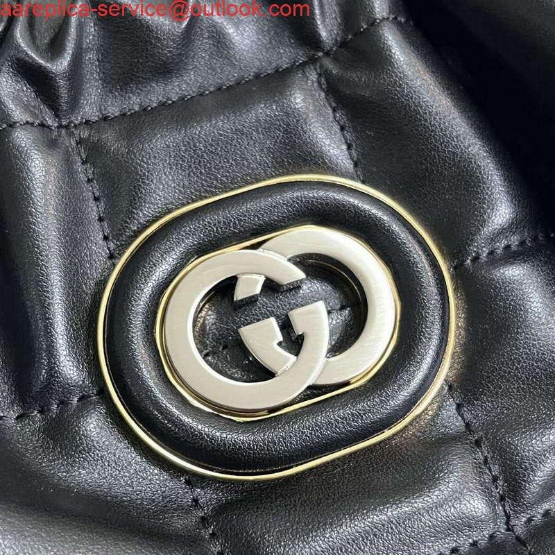 Gucci 746210 Gucci Deco Medium Tote Bag Black