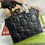 Gucci 728236 GG Matelassé Tote Black