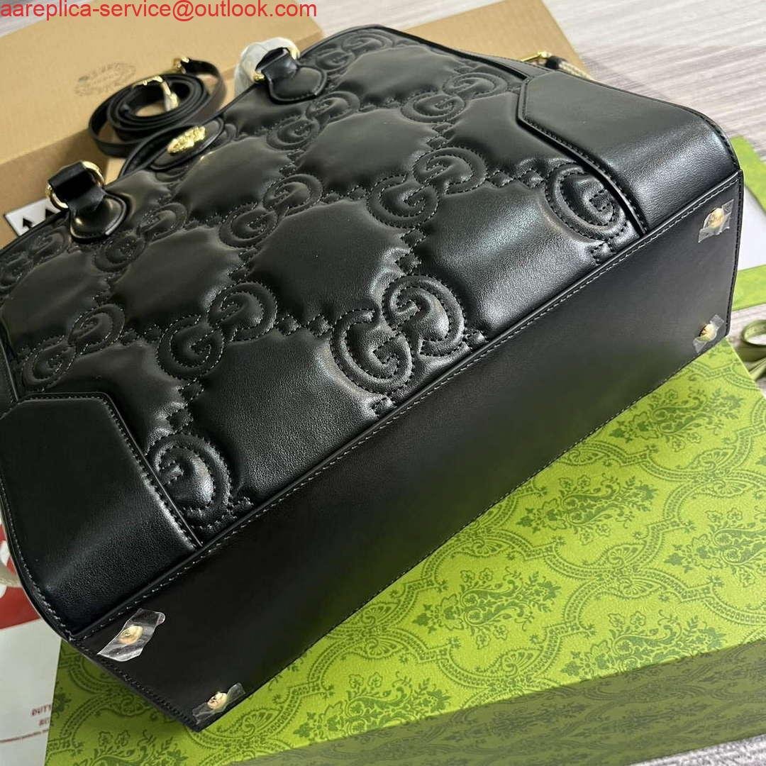 Gucci 728236 GG Matelassé Tote Black