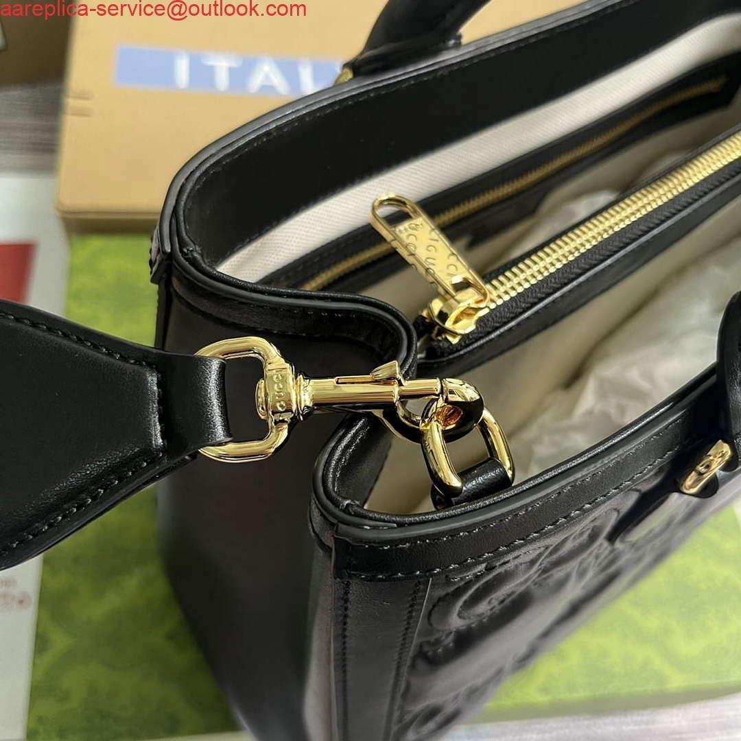 Gucci 728236 GG Matelassé Tote Black