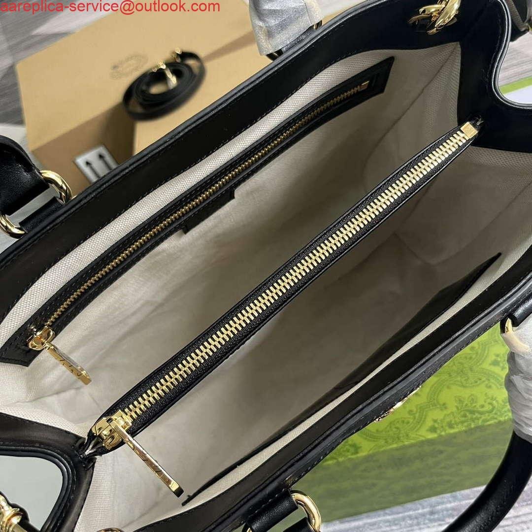 Gucci 728236 GG Matelassé Tote Black
