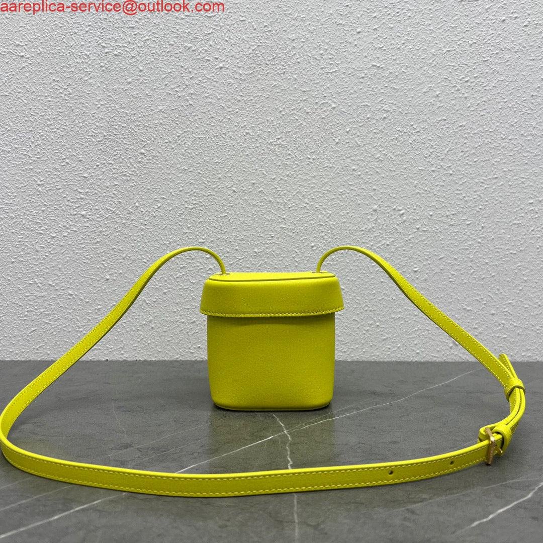 Celine 199263 SMALL BOX cuir triomphe in Smooth Calfskin Yellow