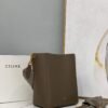 Celine 178303 Sangle Small Bucket Bag in Soft Grained Calfskin Brown