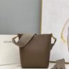 Celine 178303 Sangle Small Bucket Bag in Soft Grained Calfskin Brown