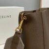Celine 178303 Sangle Small Bucket Bag in Soft Grained Calfskin Brown