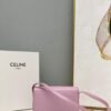 Celine 194143 Triomphe Shoulder Bag in Natural Calfskin Pink
