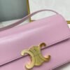 Celine 194143 Triomphe Shoulder Bag in Natural Calfskin Pink