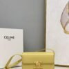 Celine 194143 Triomphe Shoulder Bag in Natural Calfskin Light Yellow