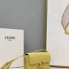 Celine 194143 Triomphe Shoulder Bag in Natural Calfskin Light Yellow