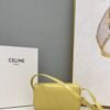 Celine 194143 Triomphe Shoulder Bag in Natural Calfskin Light Yellow
