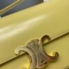Celine 194143 Triomphe Shoulder Bag in Natural Calfskin Light Yellow
