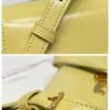 Celine 194143 Triomphe Shoulder Bag in Natural Calfskin Light Yellow
