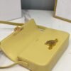 Celine 194143 Triomphe Shoulder Bag in Natural Calfskin Light Yellow