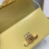 Celine 194143 Triomphe Shoulder Bag in Natural Calfskin Light Yellow