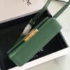 Celine 194143 Triomphe Shoulder Bag in Natural Calfskin Green