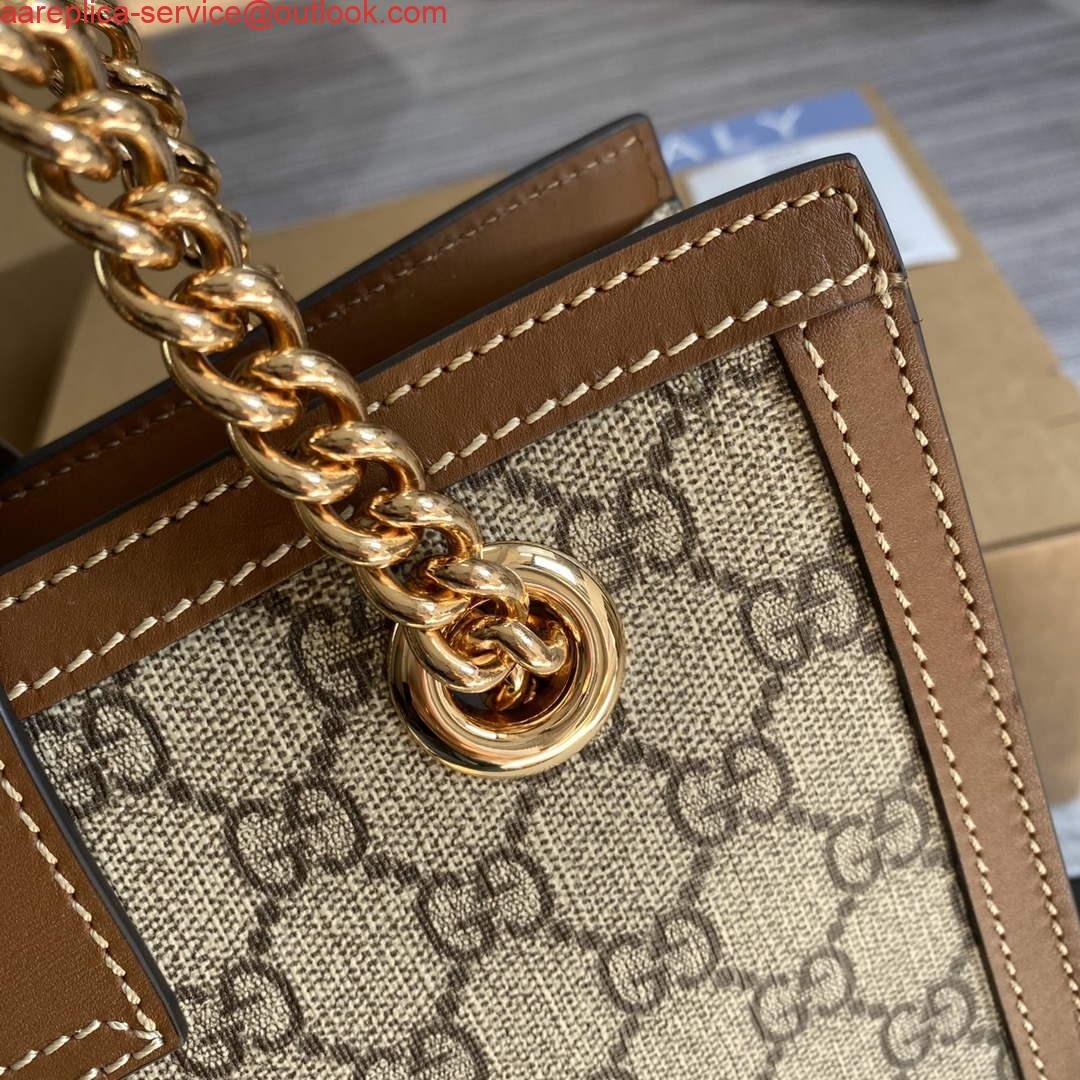 Gucci 498156 Padlock GG Small Shoulder Bag Brown