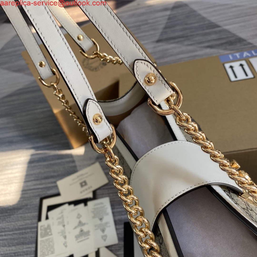 Gucci 479197 Padlock Medium GG Shoulder Bag White