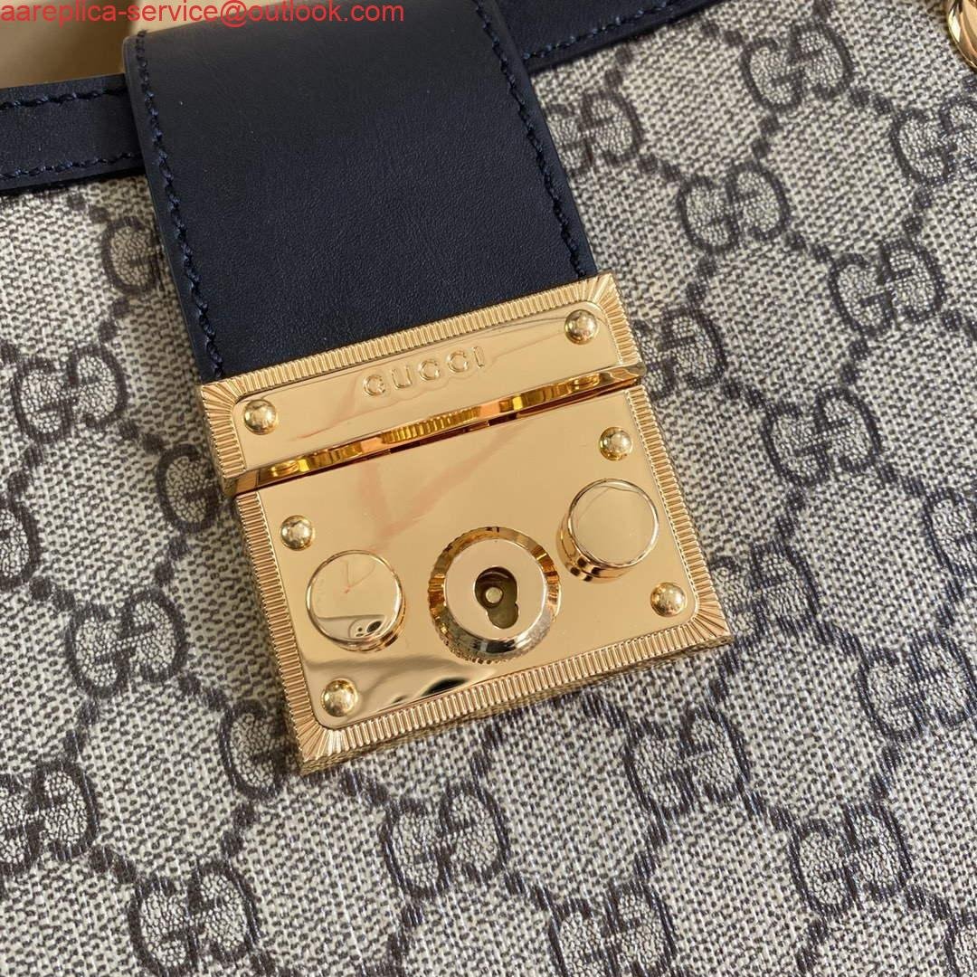Gucci 479197 Padlock Medium GG Shoulder Bag Black