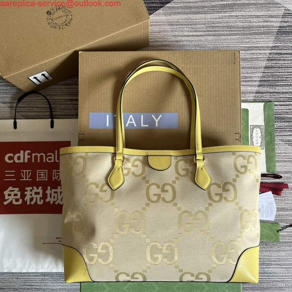 Gucci 631685 Ophidia jumbo GG medium tote Banana