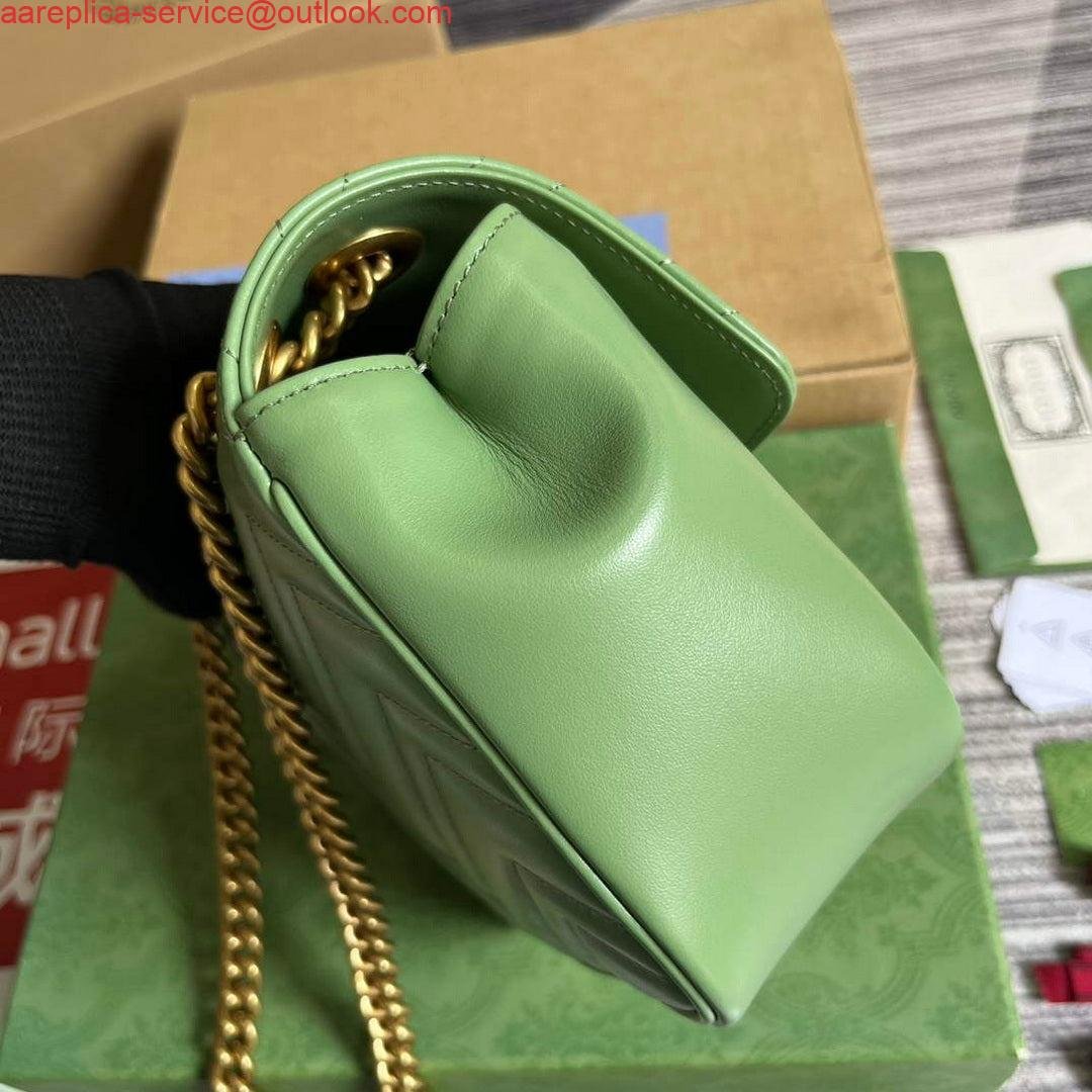 Gucci 739682 GG Marmont Matelassé mini tote bag Light green